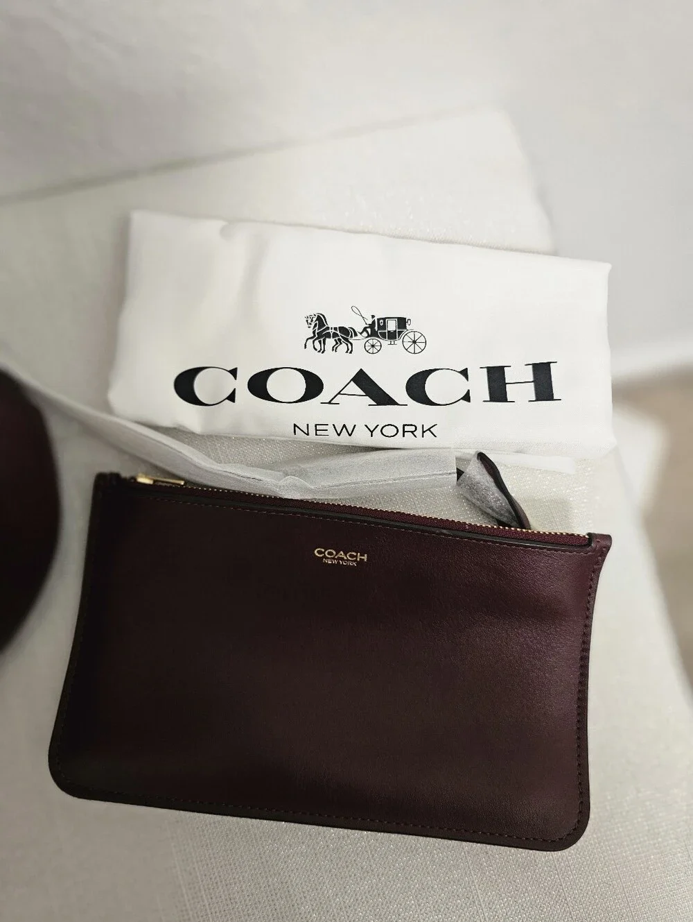 NWT Authentic Coach Bleecker Leather Bucket Bag with Matching Zip Pouch & Dust